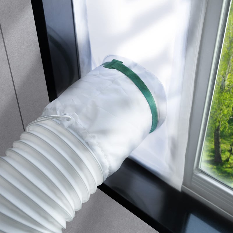 Loviga Portable Air Conditioner Window Kit, Window Vent Seal Kit for Portable Air Conditioner Dryer, 2022 Upgraded 100% Sealing Waterproof Easy to Install, 10x40-64 inches Length Adjustable - Image 1